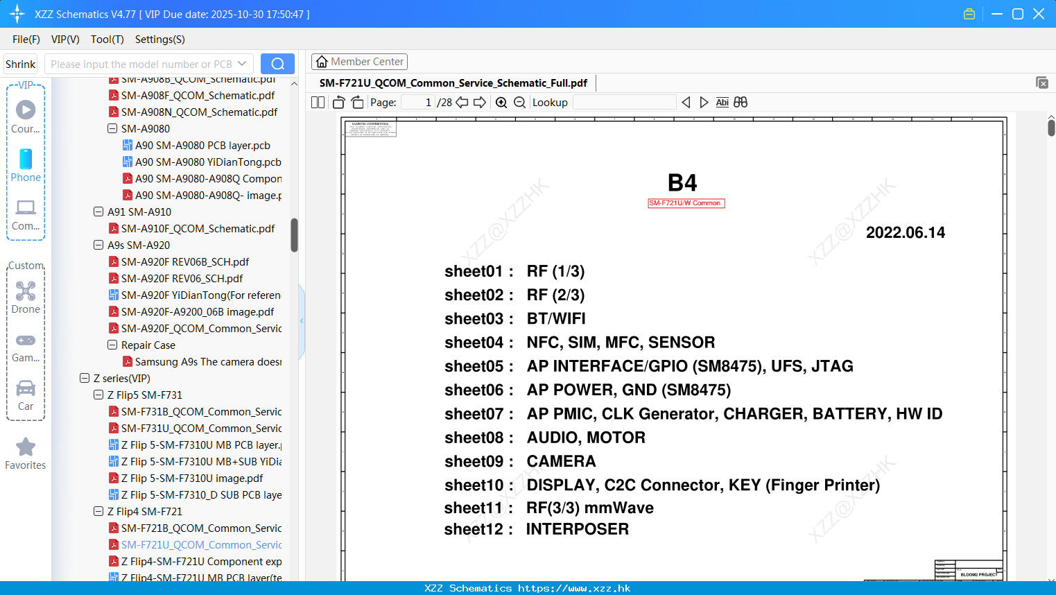 Samsung SM-F721U_QCOM_Common_Service_Schematic_Full